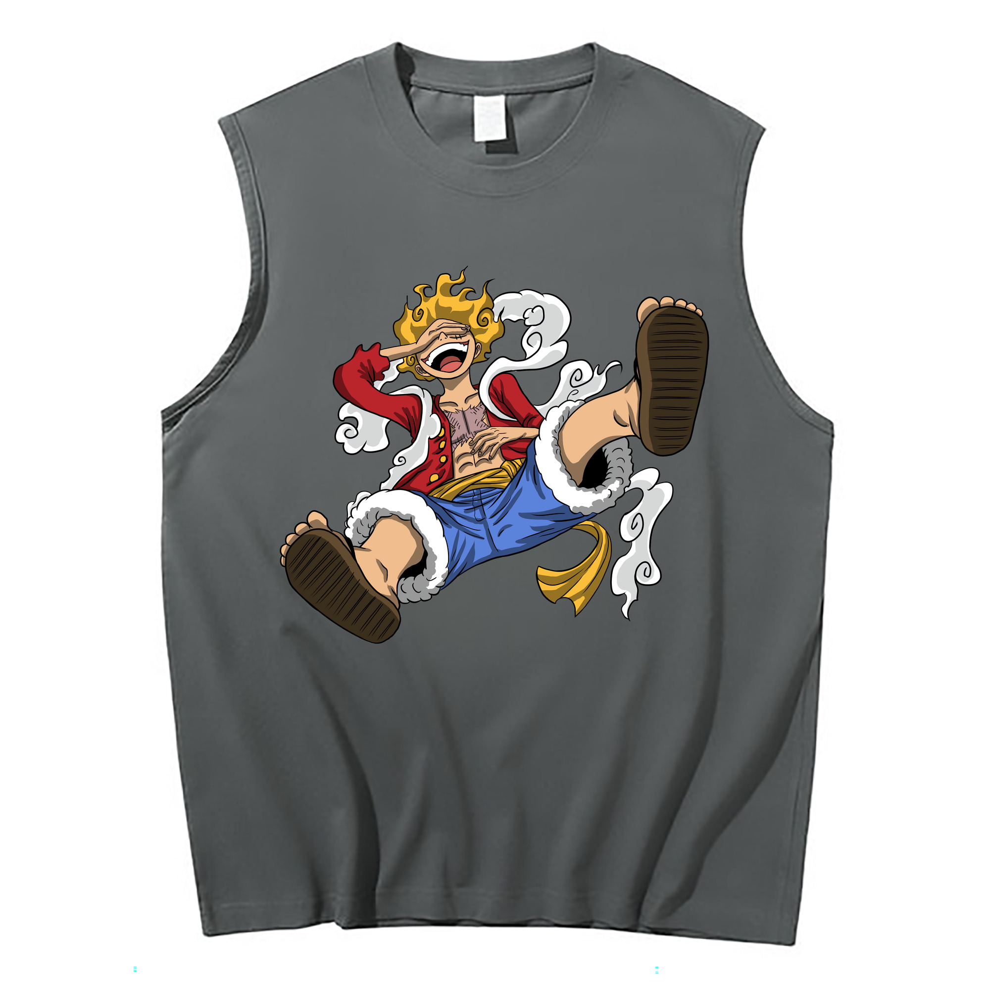 ワンピース モンキー・D・ルフィ ONE PIECE Monkey D. Luffy コットン100％タンクトップ（フロントプリント）